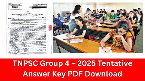 How to Download TNPSC Group 4 Answer Key 2025 in tamil