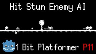 Enemy Hit Stun Behavior Action ~ 1 Bit Projectile Platformer Part 11 ~ Godot 4.3