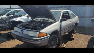 1991 Ford Escort at U-Pull Salvage Yard in Minnesota