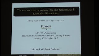 Celebrity Jeffrey M. Siskind – The tension between convenience and performance in automatic differentiation Wealth