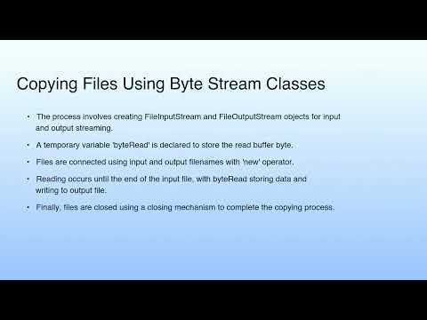 Copying Files Using Byte Stream Classes | Lecture 31: I-O Stream-II