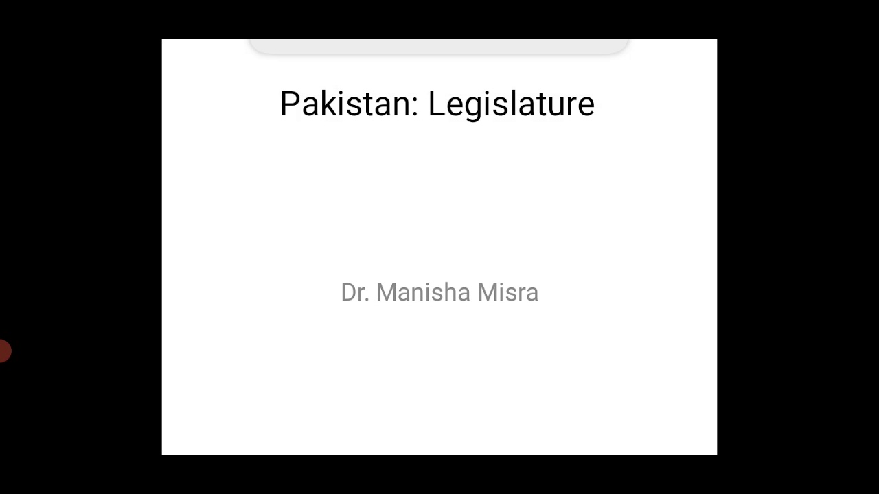 Pakistan : Legislature