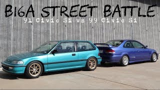 B16A Dohc Vtec Battle - EF Civic Si vs EM1
