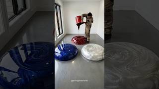 Red blue white Luxurious bedroom with royal epoxyflooring 😍🔥 #epoxy #epoxyfloor #floor #resinfloor
