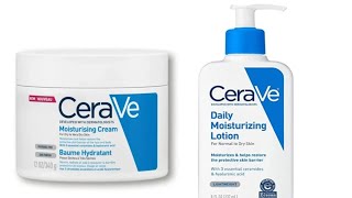 الفرق بين منتجات cerave لترطيب البشره الجافه سيرافي لوشن وكريم |lotion and creams