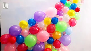 Easy Balloon Decoration Idea at Home || Birthday/Anniversary Balloon Decoration || Home Decoration