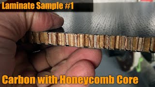Laminate Sample Light Carbon Fiber On 9Mm Nomex - Vacuum Bagged Epoxy Wet-Layup