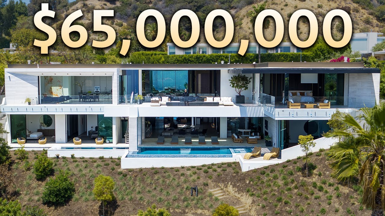 Inside a $65,000,000 Beverly Hills Ultra Modern MEGA MANSION