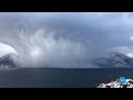 Ref:YRqaEnLvhvQ Spectacular curtain of snow on lake geneva