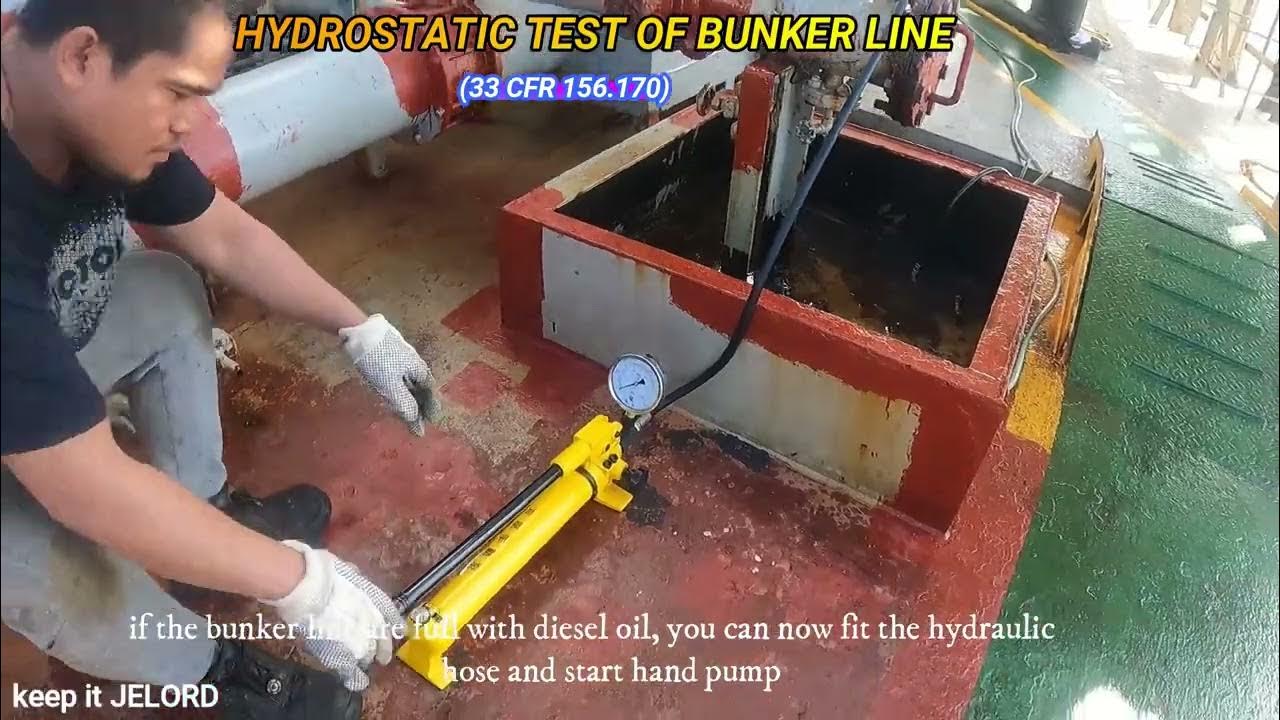 how to carry out HYDROSTATIC TEST OF BUNKER LINE YouTube