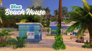 Blue Beach House | The Sims 4 Speed Build