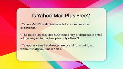 Is Yahoo Mail Plus Free? - TheEmailToolbox.com