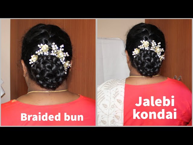 Pin by Ramyasthri Raamjee on அழகுக்கொண்டைகள் | Bridal hair decorations,  Bridal hair buns, Hair style on saree