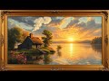 1-Hour No Music Lakeside Sunset – Relaxing Background Ambience | SSM Art