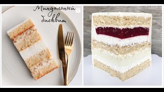 🍰 Рецепт МИНДАЛЬНОГО ВОЗДУШНОГО БИСКВИТА + Сборка Торта Rafaello 🥥ALMOND AIR SPONGE CAKE