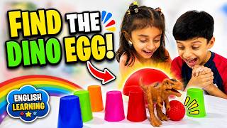 Can You Find the Baby Dino's Egg? 🥚🌈 Interactive Cup Game! screenshot 2