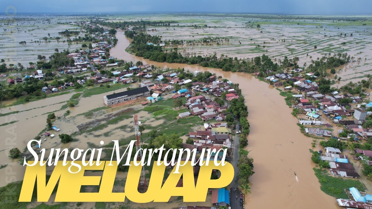 Parah! Sungai Martapura Meluap, Rumah Warga Terendam