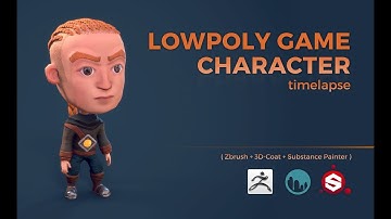 3D Lowpoly Game Character Timelapse | ZBrush, 3DCoat, Substance Painter, Marmoset Toolbag