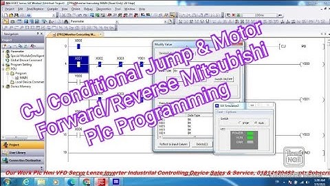 CJ Conditional Jump & Motor Forward/Reverse Mitsubishi Plc Programming