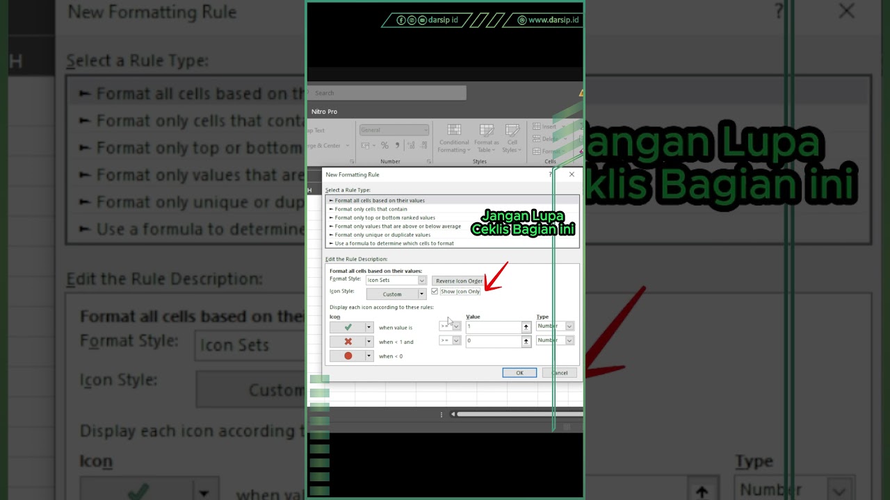 CARA MUDAH BUAT ICON CEKLIS DI EXCEL 