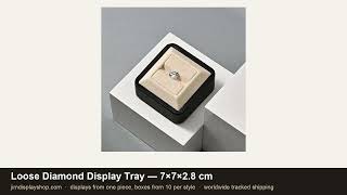 Plateau de présentation pour diamants en vrac – Porte-bague et diamants en microfibre video