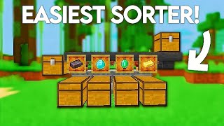 AUTOMATIC SORTING system in Minecraft Bedrock 1.20 — [TUTORIAL]