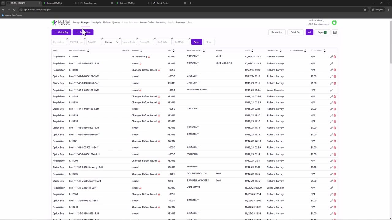 Web Power Purchase How to Backfill PO Acknowledgement Data and Process Order Data From Vendors