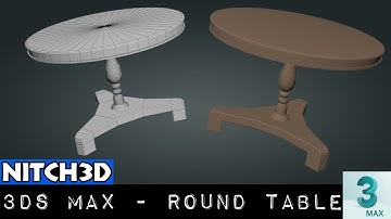 3DS Max Tutorial For Beginners - How To Create a Round Table - Modeling [PART 1]