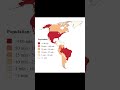 POPULATION MAP OF AMERICAS #geography #earth #map #viralshorts #shorts