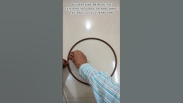 Ball and ring experiment. direction of velocity in uniform circular motion. earth moon orbit #shorts