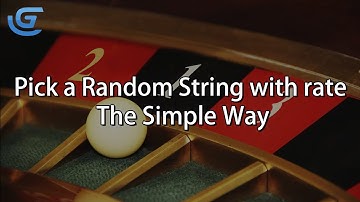 [Gdevelop] #001 Pick a Random String with rate - The Simple Way