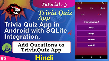 How to make Quiz App in Android Studio | Quiz App in Android with Room | Adding Questions Part 3