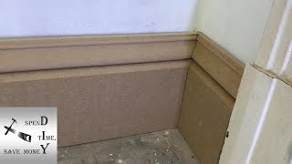 How to cut a scribe/cope internal corner on skirting boards or baseboards