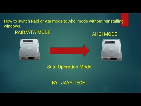 Can I change SATA operation from RAID on to AHCI?