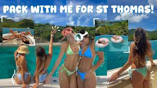 PACK WITH ME FOR ST THOMAS | FEATURING GRACIES LOUNGE!!! 🌴🌺🥥