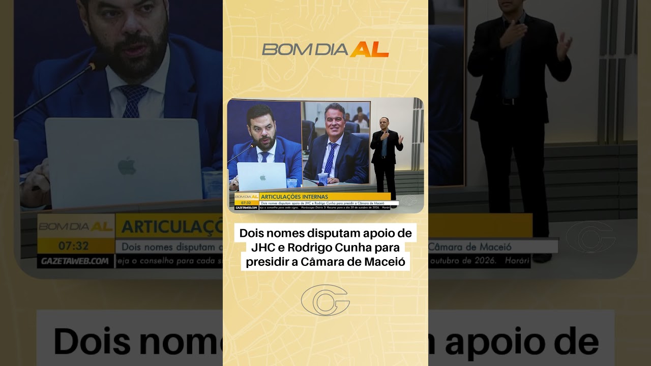 Dois nomes disputam apoio de JHC e Rodrigo Cunha para presidir a Câmara de Maceió