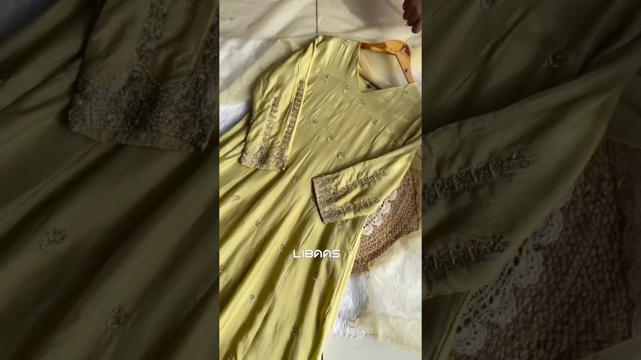 mul chanderi anarkali kurta set | festive & wedding wear | libaas king 