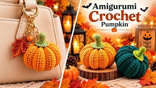 🍂Crochet Pumpkin Keychain | Easy & quick HalloweenDIY for Gifts & Fall Decor 