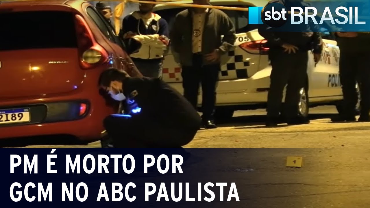 Policial militar é morto por GCM em bar no ABC Paulista | SBT Brasil (09/07/22)