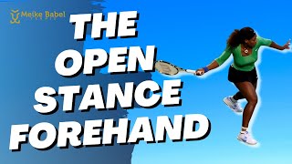 How to hit an open-stance forehand in tennis