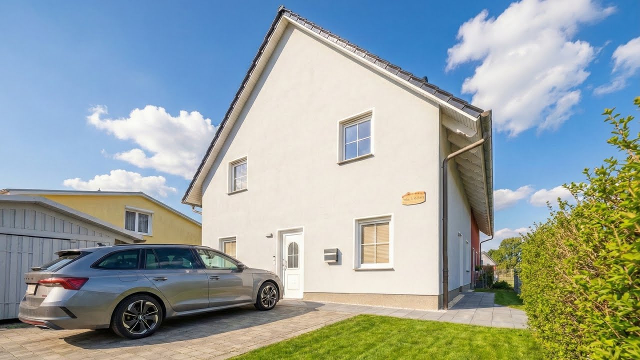 Ostseebad Baabe: Moderne DHH, 5 Zimmer, 125 m², Seeblick, Kamin, 2 Bäder & Stellplätze!