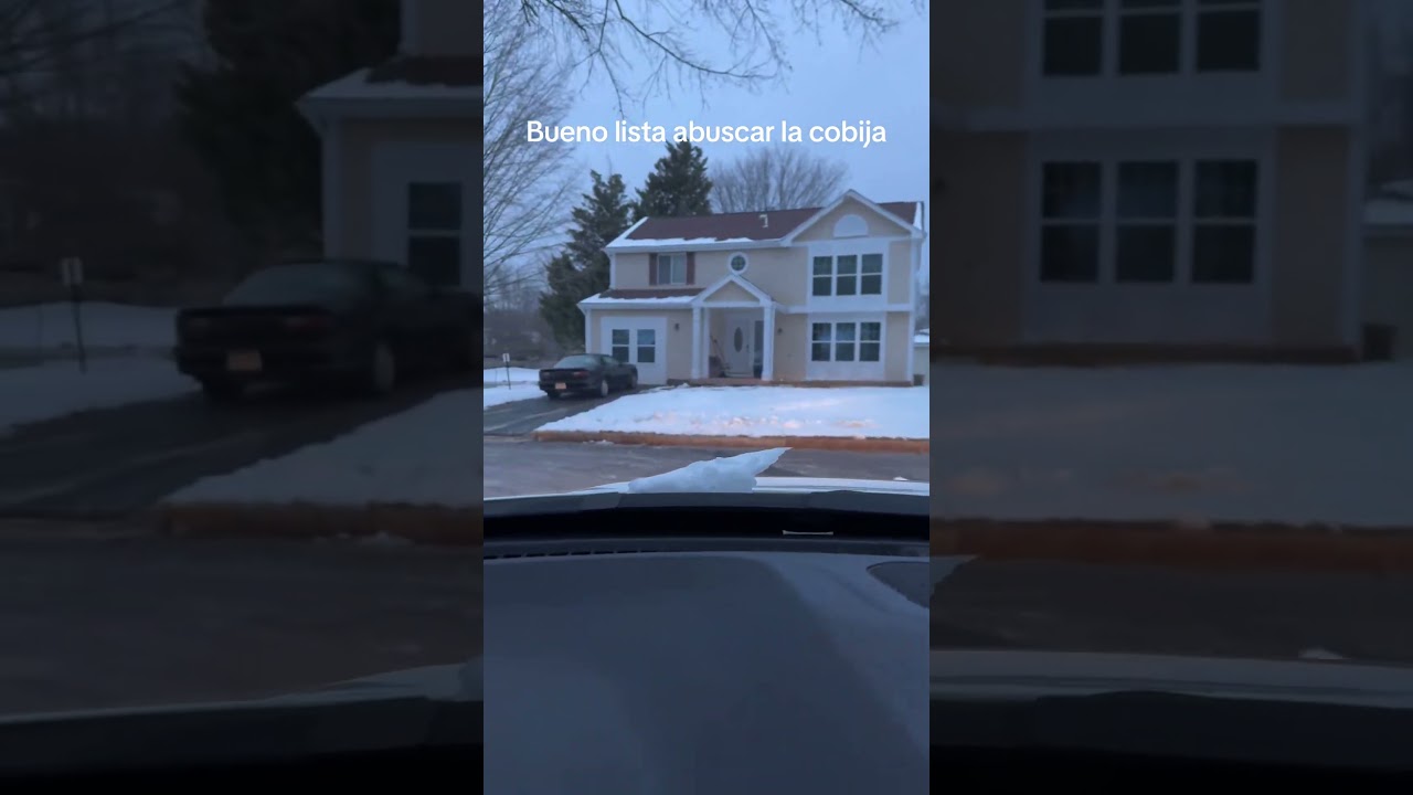 Driving Through a Snowy Neighborhood to Buy Groceries