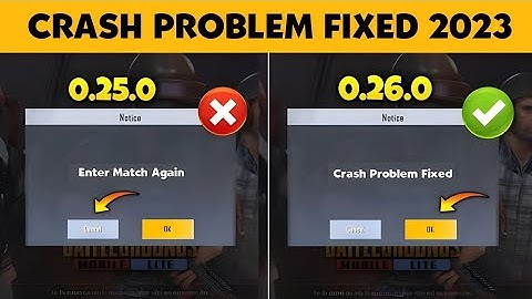 😍 PUBG LITE CRASH PROBLEM FIX | PUBG LITE NEW UPDATE 0.26.0 🥰