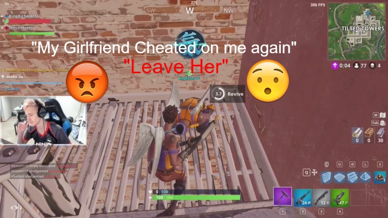 Ninja goes on and RANTS after his viewer says his girlfriend cheated on ...