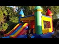 Fun in the Jumper castle with a slide