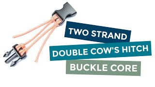 Two Strand Core Double Cow's Hitch Paracord Buckle Core Tutorial