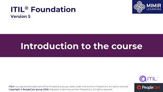 🚀 Introduction to the course eLearning ITIL® Foundation (V5) in English | Discover MIMIR Learning