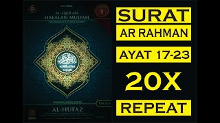 Surat Ar rahman Ayat 17-23 diulang 20x