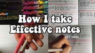 How I Take Effective Notes Diy-Able
