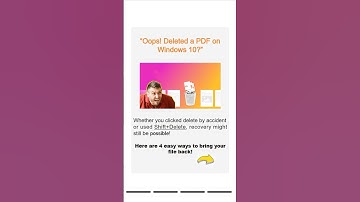 How to Recover Deleted PDF Files in Windows 10?  Try these 4 Easy Methods  #filerecovery #shorts